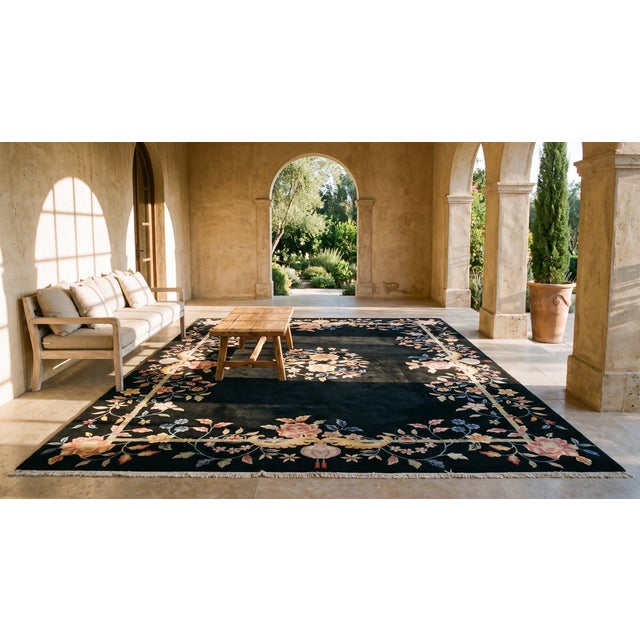 Antique Chinese Art Deco Rug For Sale - Image 13 of 15