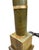 Vintage Mid-Century Jade Column Table Lamp With Cream Lampshade For Sale - Image 6 of 15
