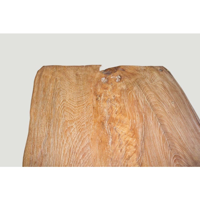 Andrianna Shamaris Live Edge Teak Wood Coffee Table or Bench For Sale - Image 17 of 18