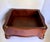 Antique Upholstered Wood Serpentine Storage Footstool on Bun Feet For Sale - Image 11 of 12