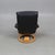 1980s Set of Vintage Scandinavian Lounge Chair with Ottoman in Black Leather and Wood Frame, 1980s For Sale - Image 5 of 9