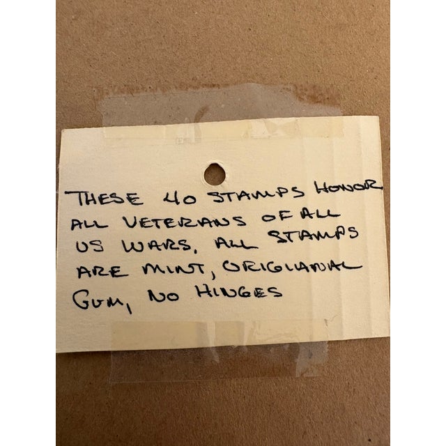 1970s Military Heroes and Leaders From Civil War Through Vietnam Commemorative Postal Stamps in New Condition For Sale - Image 4 of 5