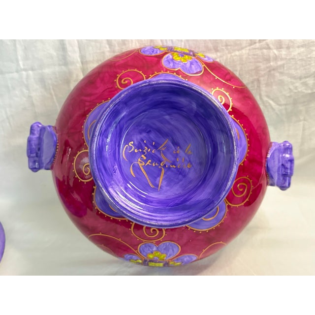 Signed Soizick De La Bruguiere Painted Porcelain Tureen Limoges France For Sale - Image 12 of 12