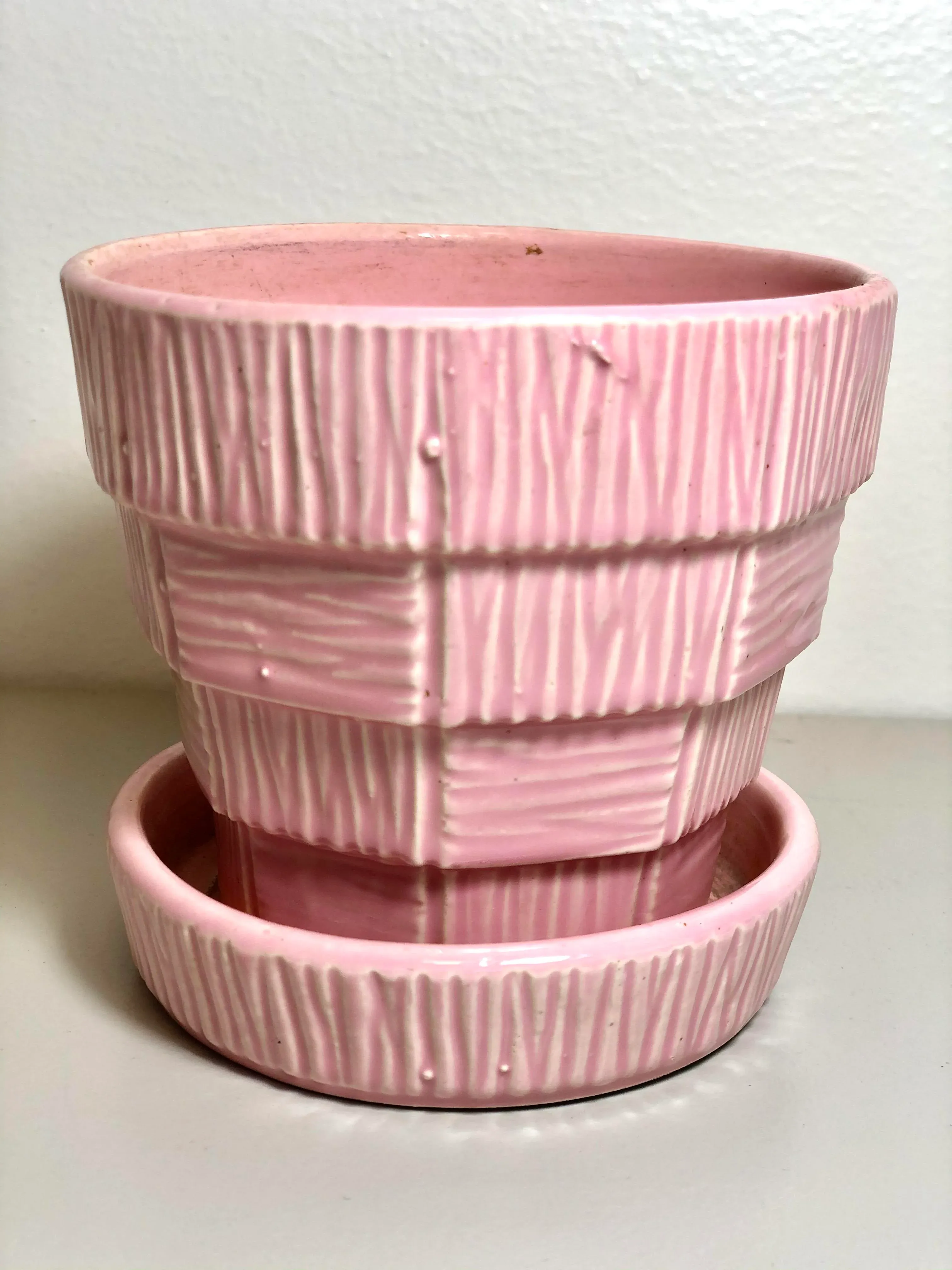 60s 清水焼 Space Age 花器 Mid Century Pink McCoy Pottery 1940s - 1960s Small 
