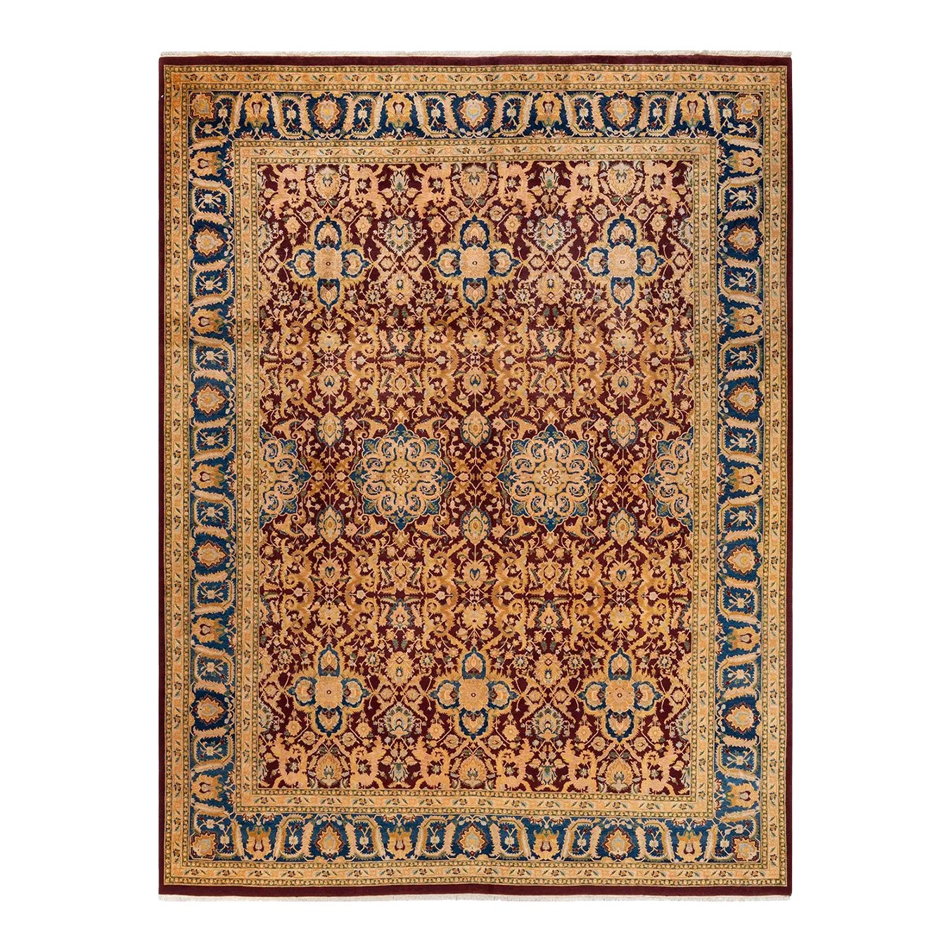Mogul, OneofaKind HandKnotted Area Rug in Red, 9' 1