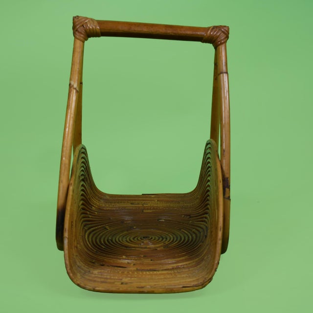 Organic Pencil Reed Magazine Rack – A charming vintage find in nice as found condition. This sculptural piece showcases...
