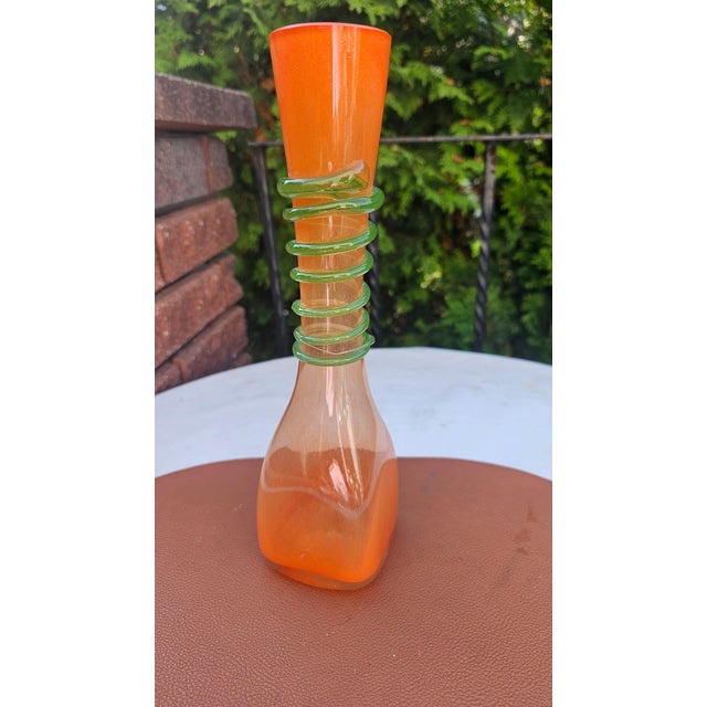 Vintage Glass Vase by Kazanecki for Hortensja Glassworks, 1970s For Sale - Image 6 of 6