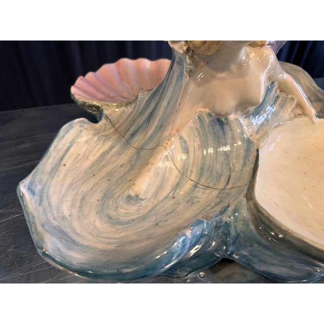 Italian Art Nouveau Glazed Ceramic Centerpiece, 1900 For Sale - Image 9 of 18