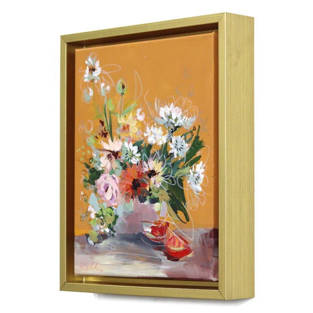 Tomato Wedge - Abstract Color Drenched Floral Still Life Mixed Media Original Artwork by Kellie Newsome For Sale In Los Angeles - Image 6 of 9