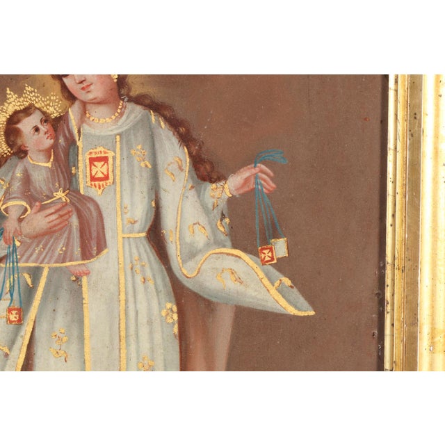 19th Century Our Lady of Mercy, Oil on Canvas, 19th Century For Sale - Image 5 of 16