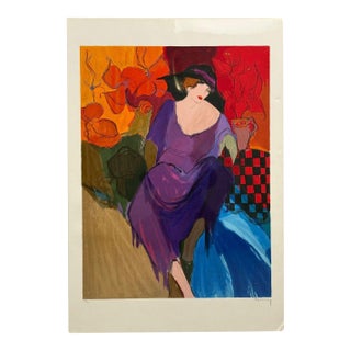 Itzchak Isaac Tarkay, Fauvsim, "Femme Fatale" Signed and Numbered Silkscreen, 20th C. For Sale