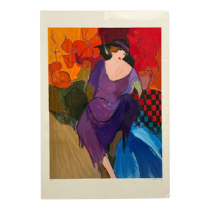 Itzchak Isaac Tarkay, Fauvsim, "Femme Fatale" Signed and Numbered Silkscreen, 20th C.