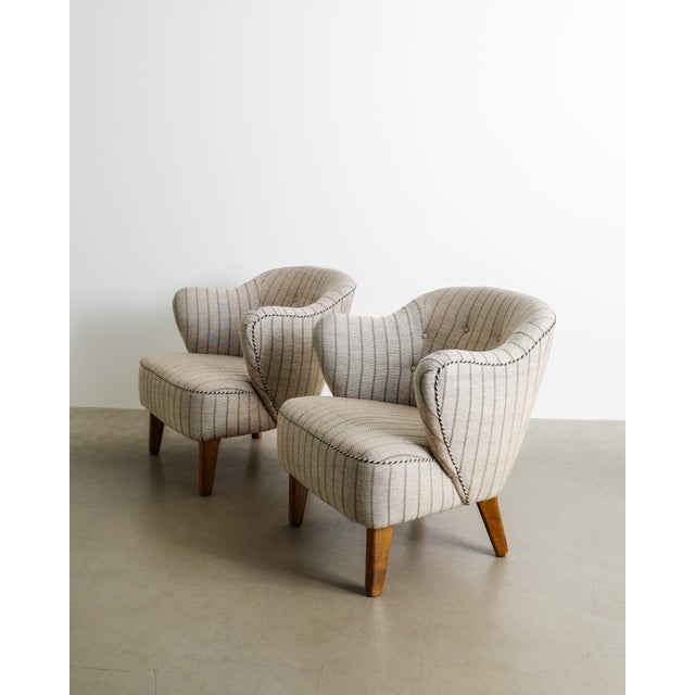 Mid-Century Modern Danish Armchairs by Flemming Lassen for Asko, 1950s, Set of 2 For Sale - Image 6 of 7