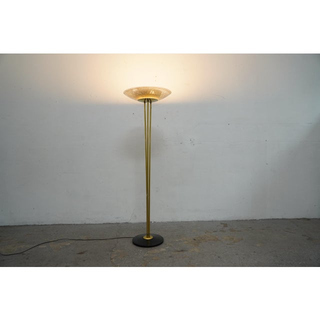 Glass 1950s Torchère Floor Lamp by Gerald Thurston / Carl Moser for Lightolier For Sale - Image 7 of 10