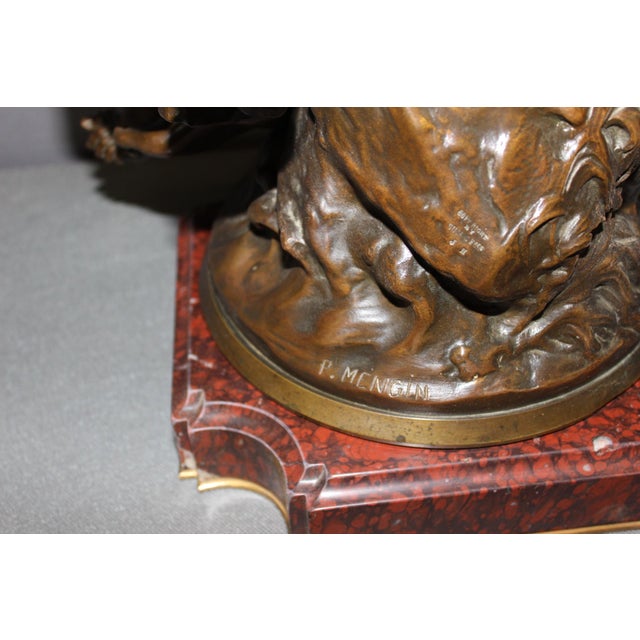 Paul-Eugène Mengin, the Mandolin Player, 1800s, Bronze For Sale - Image 4 of 15