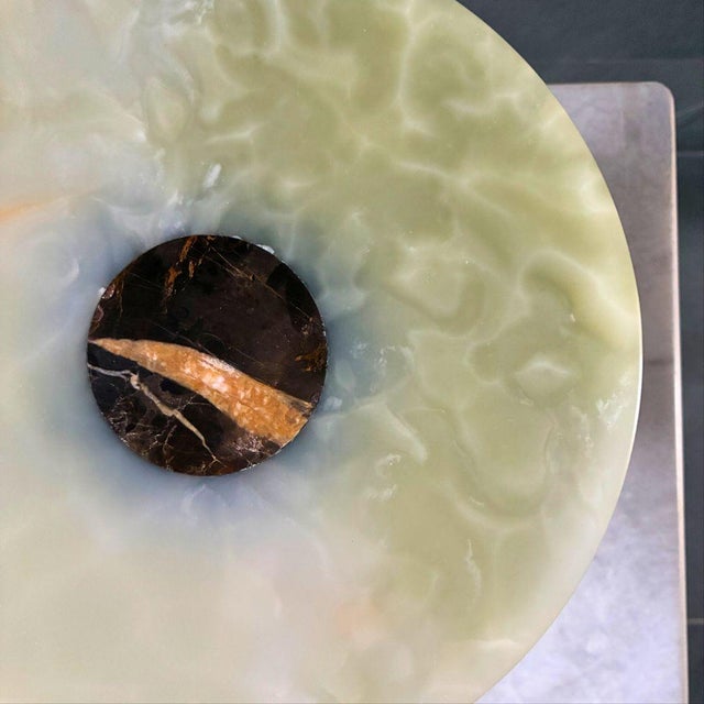 Early 21st Century Fruit Bowl Plate in Onyx and Marble by Forzini For Sale - Image 5 of 10