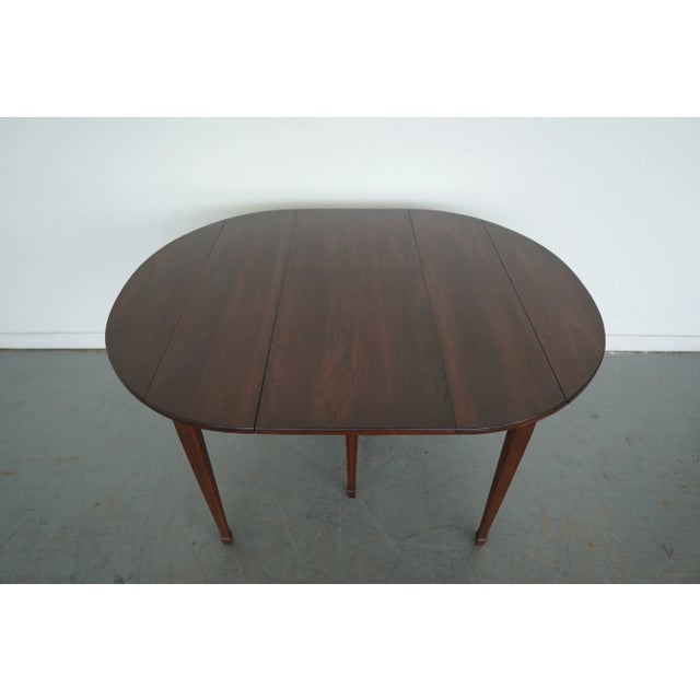 Vintage Mahogany Drop-Leaf Dining Table For Sale - Image 9 of 15