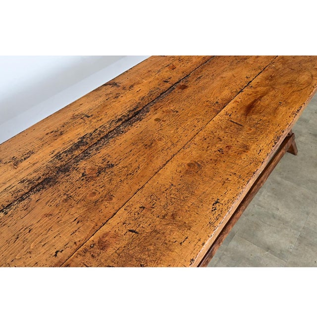 French 19th Century Alpine Pine & Oak Cheesemaker 's Table For Sale - Image 10 of 12