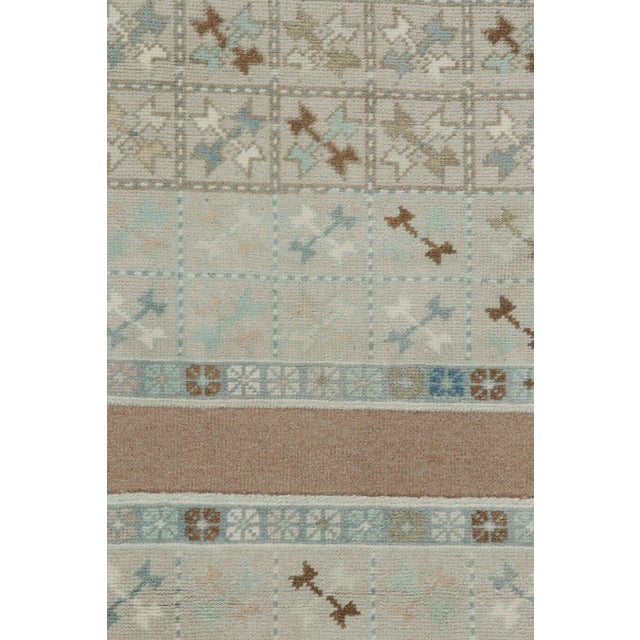 Vintage Tribal Rug in Gray With Beige and Blue Geometric Patterns by Rug & Kilim For Sale In New York - Image 6 of 7