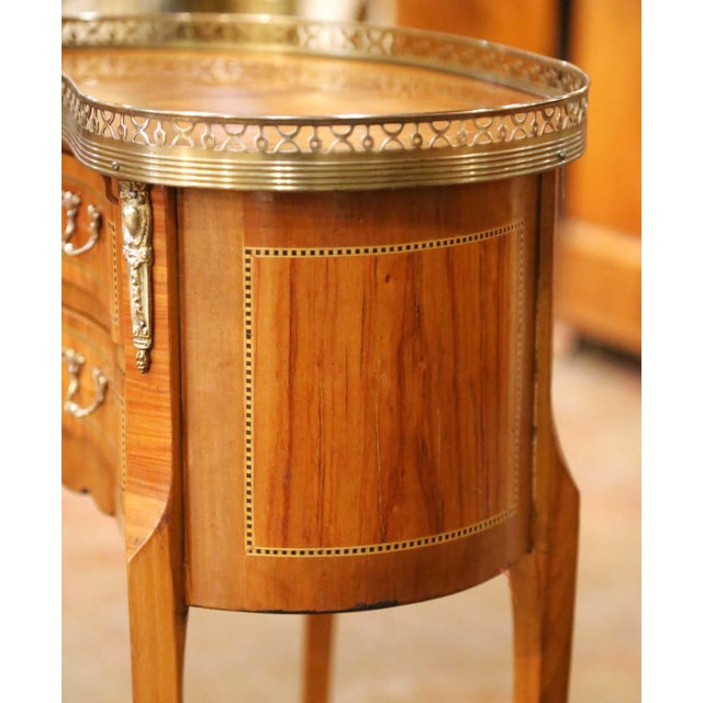 Pair of Early 20th Century French Louis XV Style Cherry Side Tables For Sale - Image 10 of 16