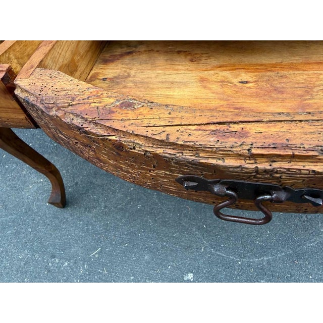 Vintage French Provincial Rustic Farmhouse Style Three Drawer Console Table/ Table Desk For Sale - Image 10 of 13