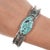 Contemporary 7" AJ Navajo silver and turquoise cuff bracelet For Sale - Image 3 of 11