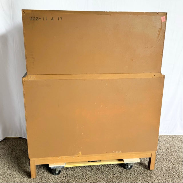 Mid Century Modern Burl Wood Highboy Dresser by Thomasville For Sale - Image 10 of 12