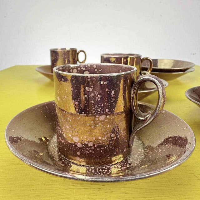 – 6 saucers and 5 cups – diameter of saucers 12.5 cm Height: 5.5 Width: 7.5 Diameter: 5.5 This piece is attributed to the...