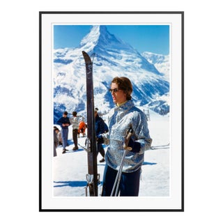 Toni Frissell 'Zermatt Skier' Archival Pigment Print Framed in Black For Sale