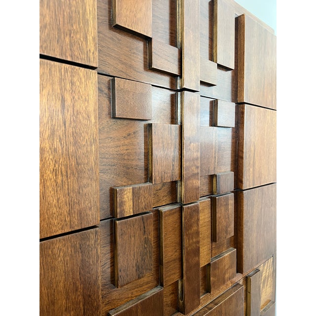 Mid-Century Modern Mid 20th Century Lane Staccato Mid-Century Highboy Dresser For Sale - Image 3 of 10