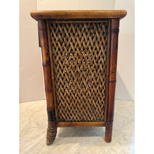 Vintage Diminutive Bamboo Chest For Sale In New York - Image 6 of 9