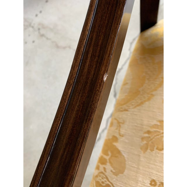 Brown Hepplewhite Style Armchair With Fortuny Seat Cushion Fabric For Sale - Image 8 of 9