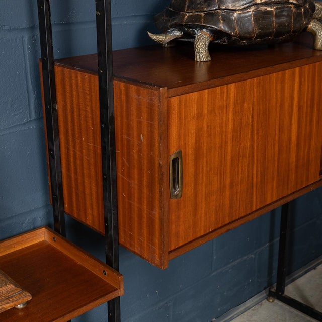 Vintage 20th Century Italian Modular Teak Wall Cabinet, 1960s For Sale - Image 10 of 18