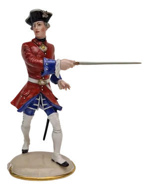 Jennes Regiment Officer Figurine by Hanns Goebl for Nymphenburg, 1940s