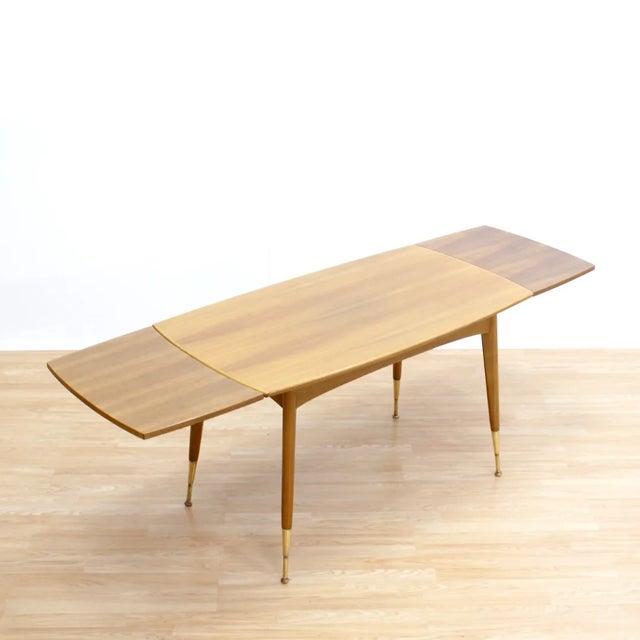 Wood 1950s Mid Century Atomic Mechanical Dining Table For Sale - Image 7 of 12