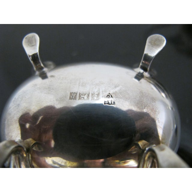 Jbc&s Sterling Silver Condiment Open Salt Pepper Shaker Mustard Pot Set in Case For Sale - Image 11 of 12