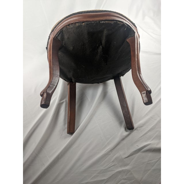Antique Victorian Carved Wood Side Chair With Portrait Medallion & Figured Wood For Sale - Image 15 of 17