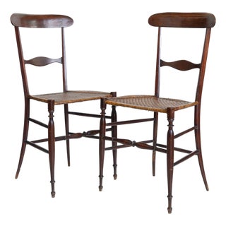 Campanino Chiavari Chairs from Fratelli Levaggi, 1950s, Set of 2 For Sale