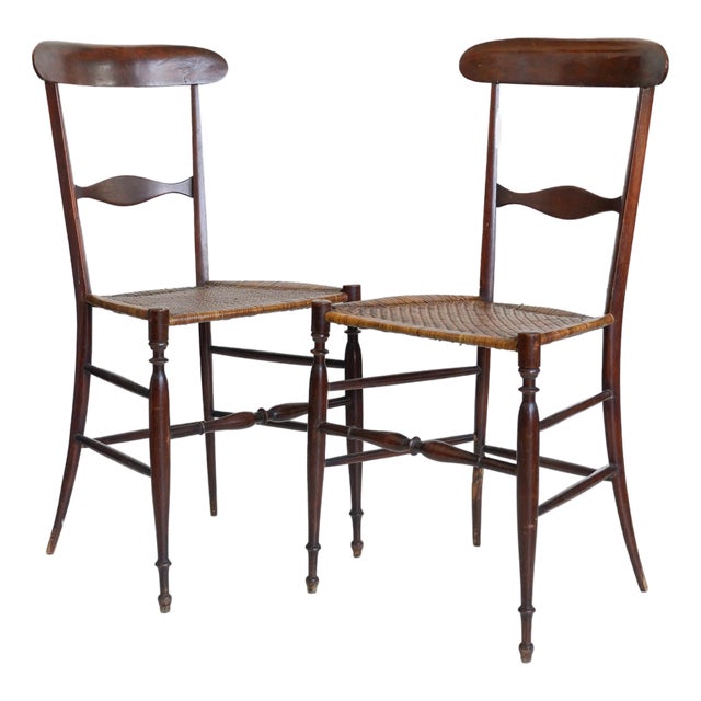 Campanino Chiavari Chairs from Fratelli Levaggi, 1950s, Set of 2 For Sale