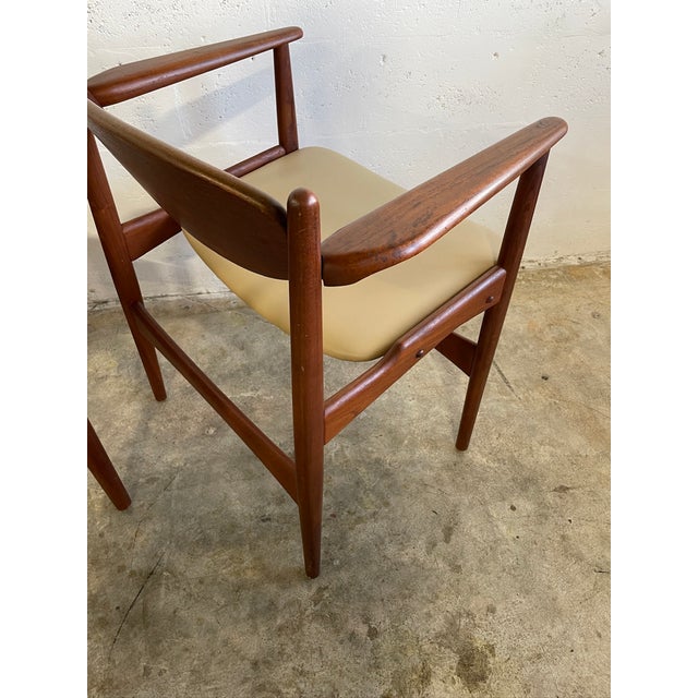 Pair Arne Hovmand Olsen Rare Danish Modern Teak Chairs For Sale - Image 13 of 13