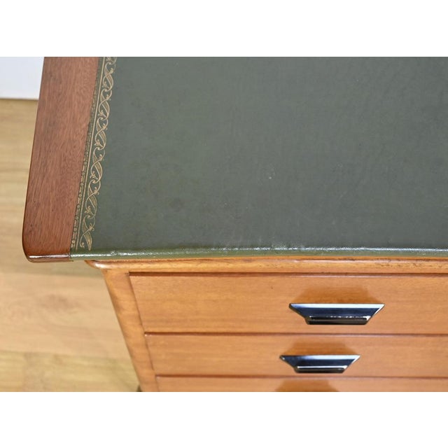 Brown Mahogany Architects Desk, 1970s For Sale - Image 8 of 18