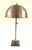 Metal Vintage Nickle Plated Adjustable Table Lamp with Hardwired Integral Helmet Shade For Sale - Image 7 of 17