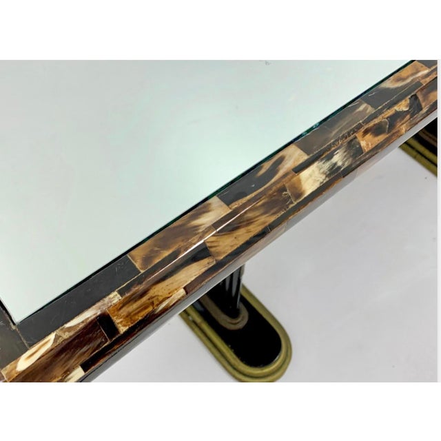 Maitland - Smith Maitland-Smith Neo-Classical Style Tessellated Horn & Cast Bronze Console Table For Sale - Image 4 of 5