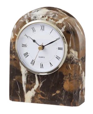 Black & Gold Marble Desk Clock