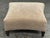 Wood Custom Design Taupe Chenille Patterned Ottoman For Sale - Image 7 of 12