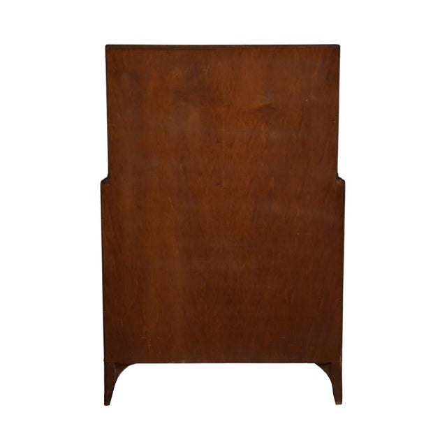 Vintage Antique Solid Mahogany Traditional Duncan Phyfe Style 37" Chest on Chest W. Urn and Vine Inlay 614 For Sale - Image 10 of 13