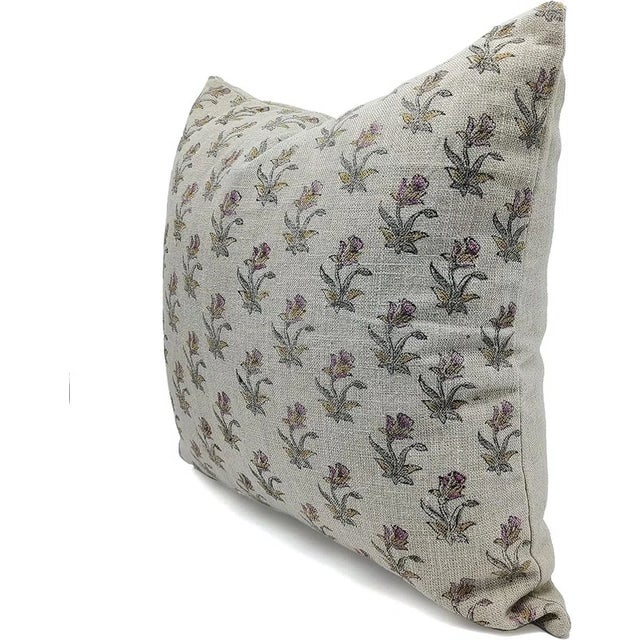 Elevate your space with our Coastal Tulip block print cushion cover, crafted from premium Thick Linen for durability and...