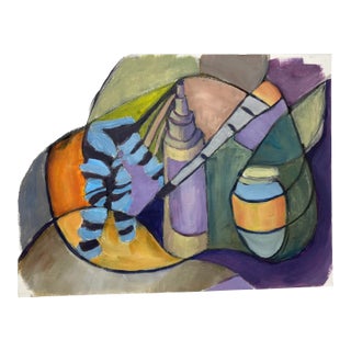 Unsigned Painting on Paper For Sale