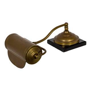 Antique Dale Co. Brass Piano Lamp With Slate Base For Sale