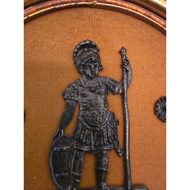 Traditional Antique French Empire Bronze Plaque Young Warrior For Sale - Image 3 of 10